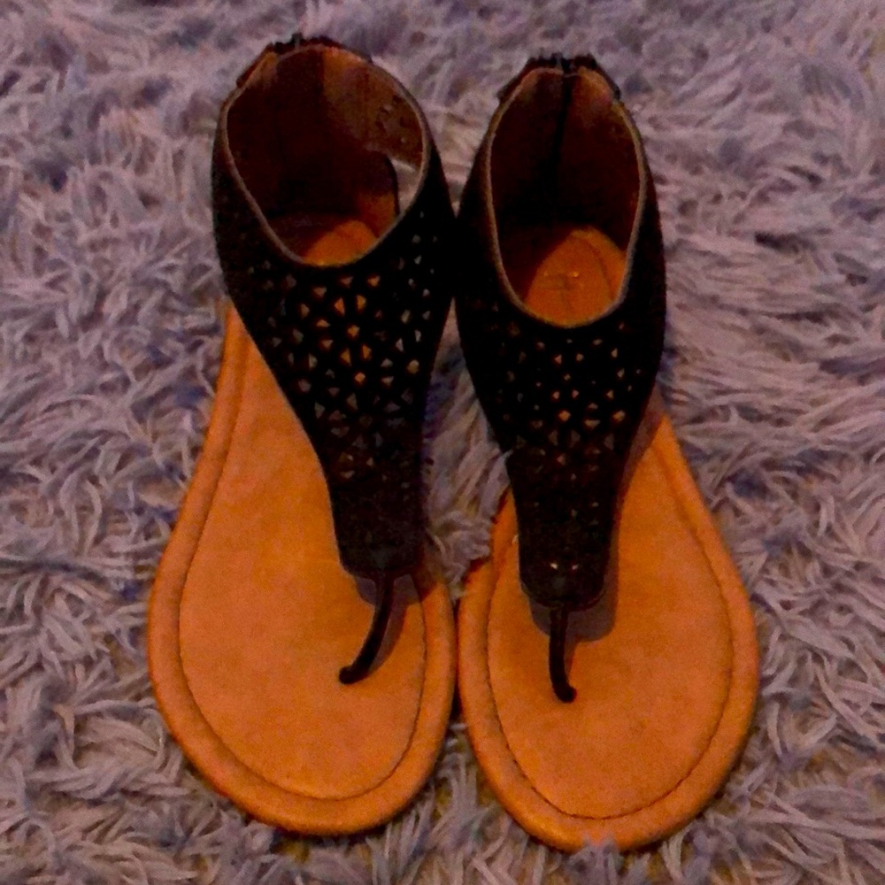 Brown + Black Sandals